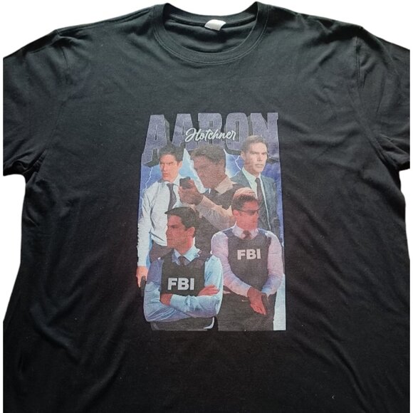 XXL 👔Aaron Hotchner Thomas Gibson T-Shirt Tv Series Movie FBI "Criminal … - Picture 1 of 3